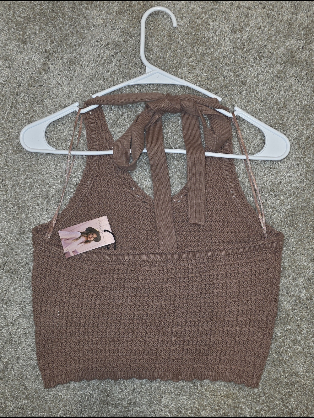 Sincerely Jules Crochet Halter Top With Shell Accents - Picture 2 of 4